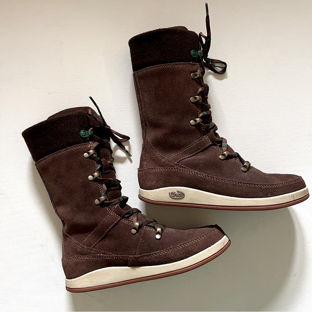 Chaco Uma Brown Leather Suede Boot Size 5